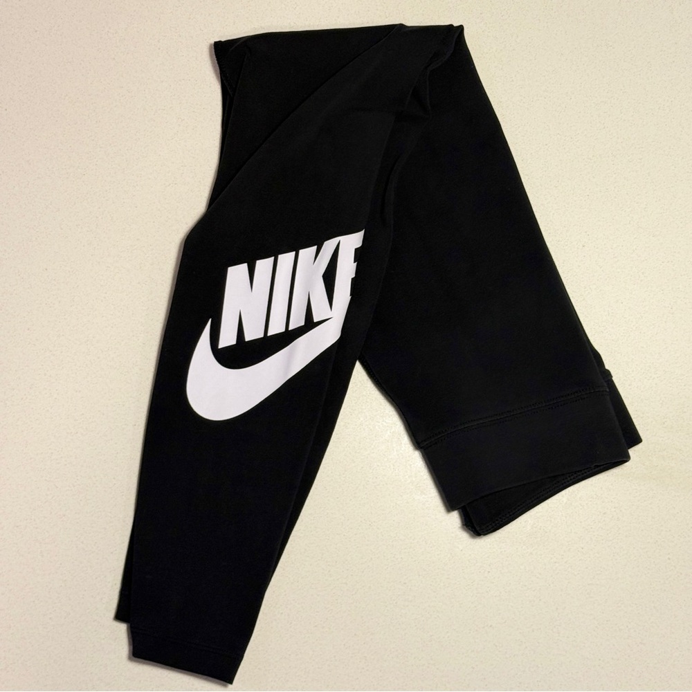 Nike Black Leggings with White Logo